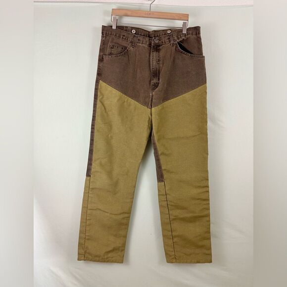 Wrangler Pro Gear Outdoor Hunting Brown Khaki Rugged Brush Pant - Picture 1 of 8